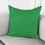 Irish Green Buffalo Plaid Print Pillow Cover