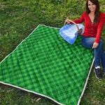 Irish Green Buffalo Plaid Print Quilt