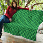 Irish Green Buffalo Plaid Print Quilt