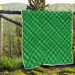 Irish Green Buffalo Plaid Print Quilt