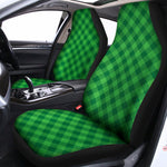 Irish Green Buffalo Plaid Print Universal Fit Car Seat Covers