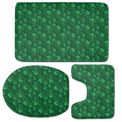 Irish Leaf St. Patrick's Day Print 3 Piece Bath Mat Set