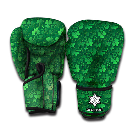 Irish Leaf St. Patrick's Day Print Boxing Gloves