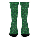 Irish Leaf St. Patrick's Day Print Crew Socks