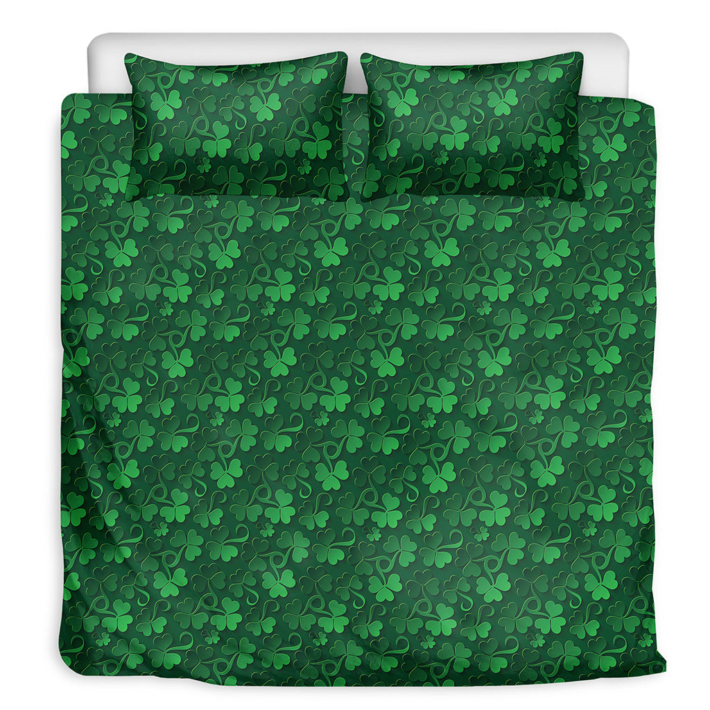 Irish Leaf St. Patrick's Day Print Duvet Cover Bedding Set
