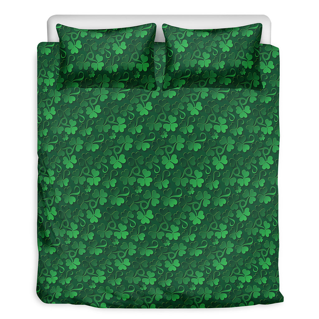 Irish Leaf St. Patrick's Day Print Duvet Cover Bedding Set