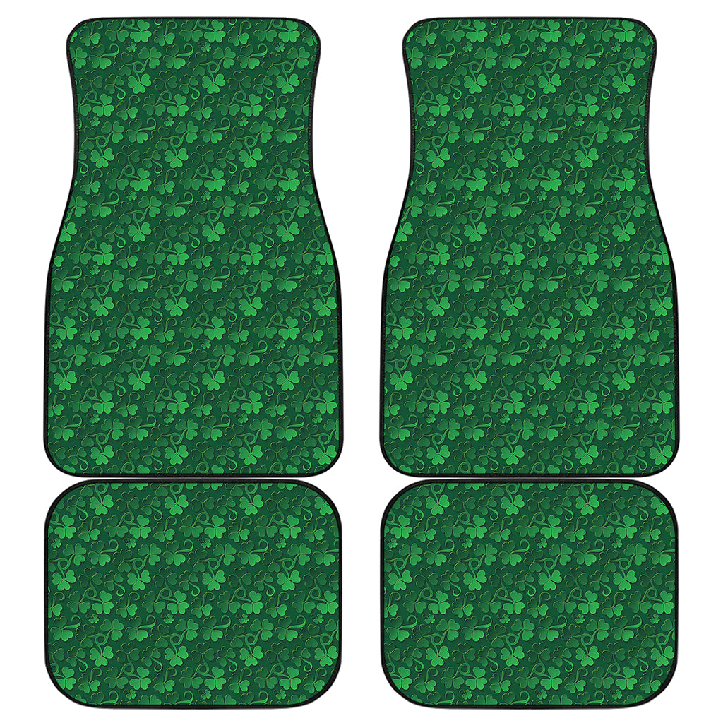 Irish Leaf St. Patrick's Day Print Front and Back Car Floor Mats
