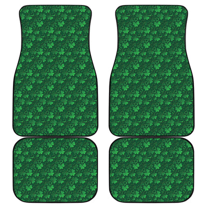 Irish Leaf St. Patrick's Day Print Front and Back Car Floor Mats