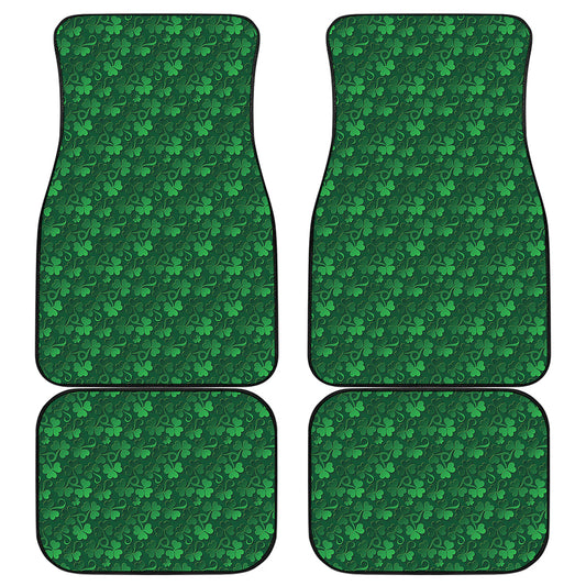 Irish Leaf St. Patrick's Day Print Front and Back Car Floor Mats