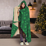 Irish Leaf St. Patrick's Day Print Hooded Blanket