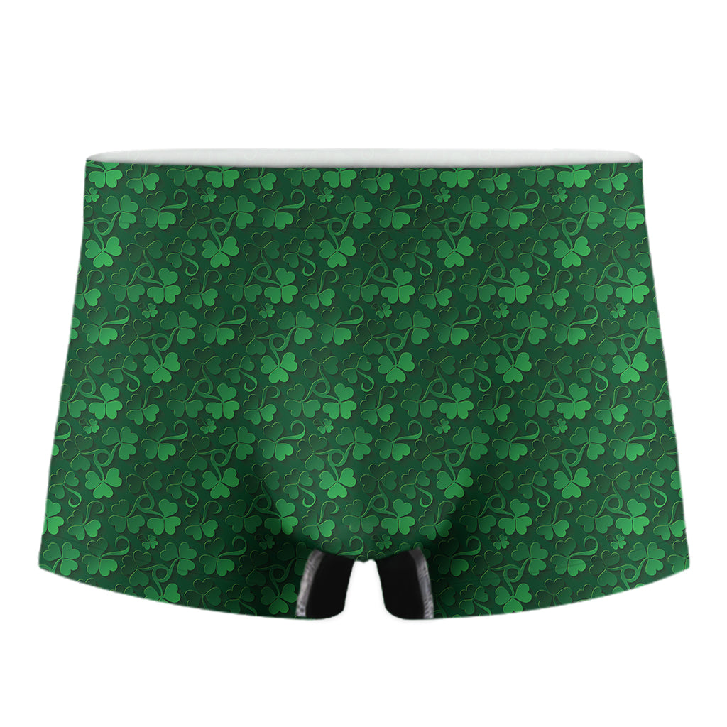 Irish Leaf St. Patrick's Day Print Men's Boxer Briefs