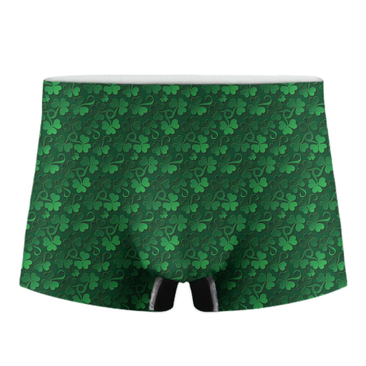 Irish Leaf St. Patrick's Day Print Men's Boxer Briefs