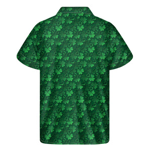 Irish Leaf St. Patrick's Day Print Men's Short Sleeve Shirt