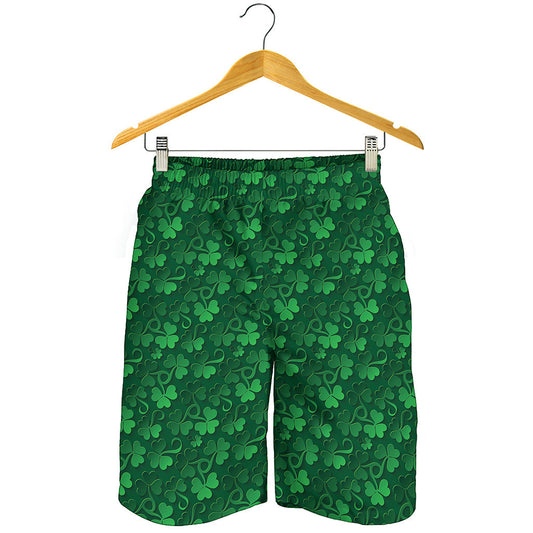 Irish Leaf St. Patrick's Day Print Men's Shorts