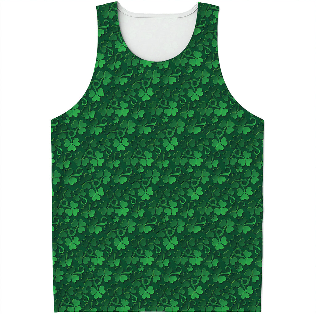 Irish Leaf St. Patrick's Day Print Men's Tank Top