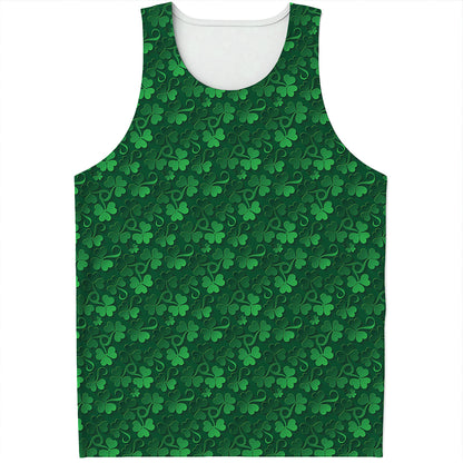 Irish Leaf St. Patrick's Day Print Men's Tank Top