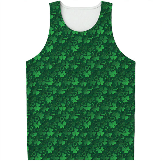 Irish Leaf St. Patrick's Day Print Men's Tank Top