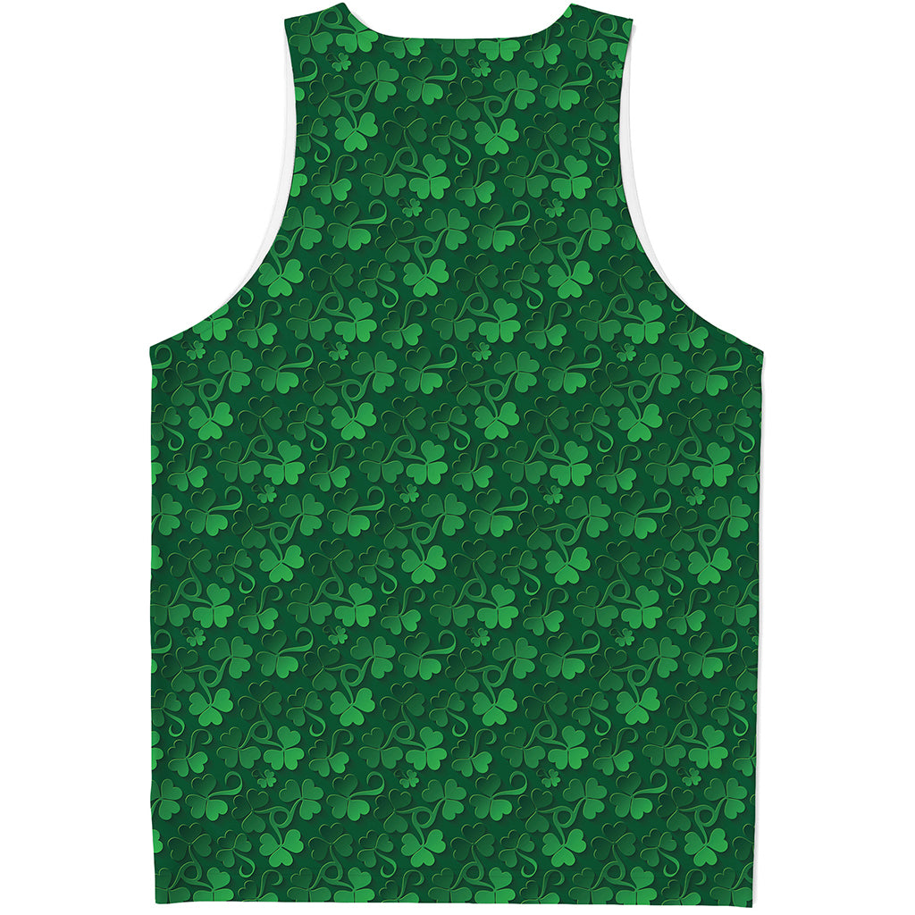 Irish Leaf St. Patrick's Day Print Men's Tank Top