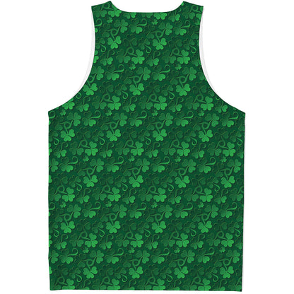 Irish Leaf St. Patrick's Day Print Men's Tank Top