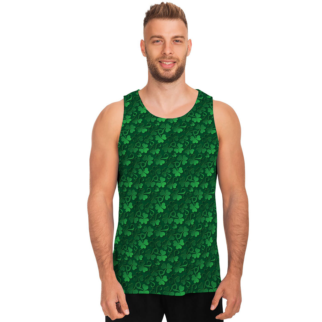 Irish Leaf St. Patrick's Day Print Men's Tank Top