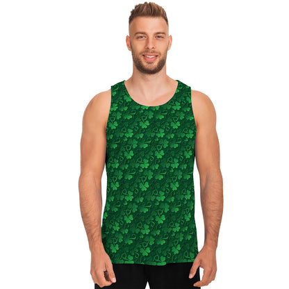Irish Leaf St. Patrick's Day Print Men's Tank Top