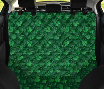 Irish Leaf St. Patrick's Day Print Pet Car Back Seat Cover