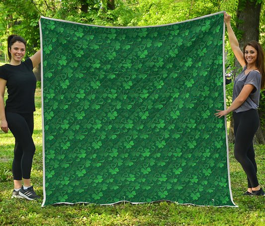 Irish Leaf St. Patrick's Day Print Quilt