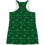 Irish Leaf St. Patrick's Day Print Women's Racerback Tank Top