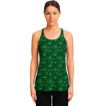 Irish Leaf St. Patrick's Day Print Women's Racerback Tank Top