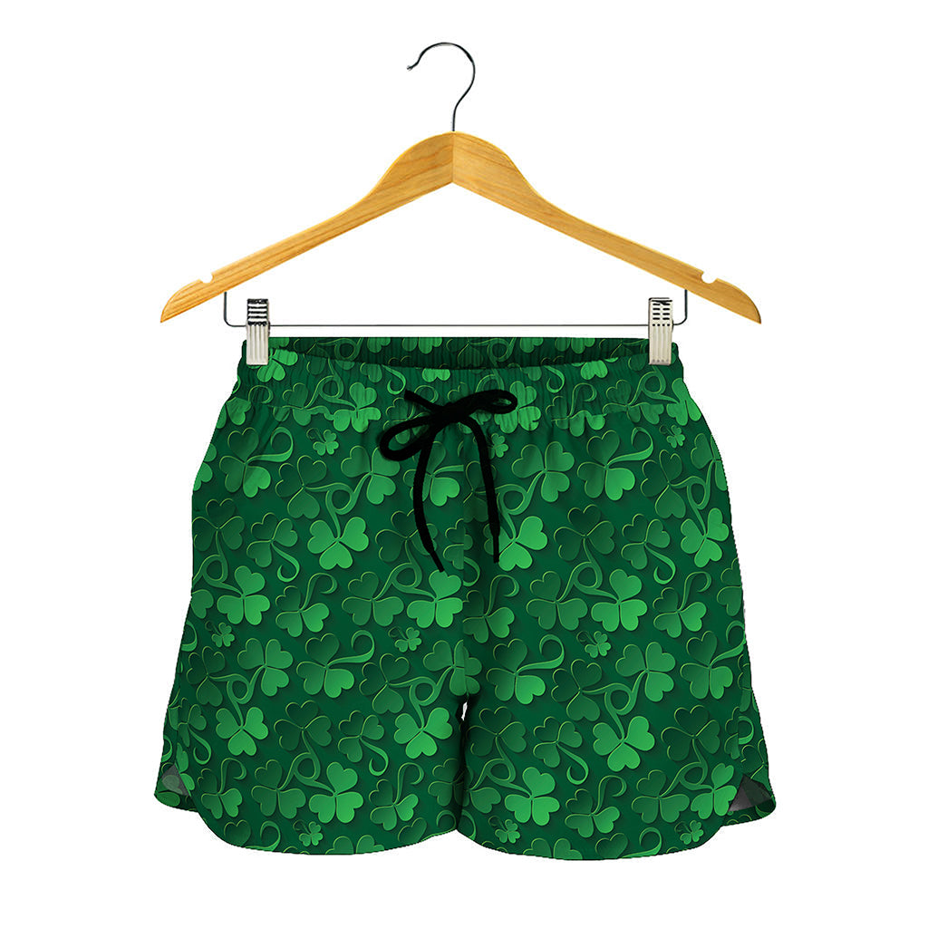 Irish Leaf St. Patrick's Day Print Women's Shorts