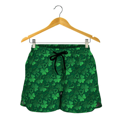 Irish Leaf St. Patrick's Day Print Women's Shorts
