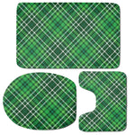 Irish Plaid Pattern Print 3 Piece Bath Mat Set