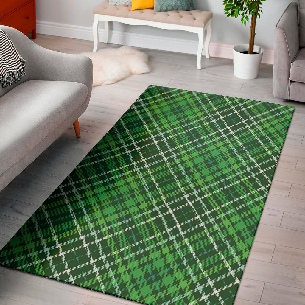 Irish Plaid Pattern Print Area Rug