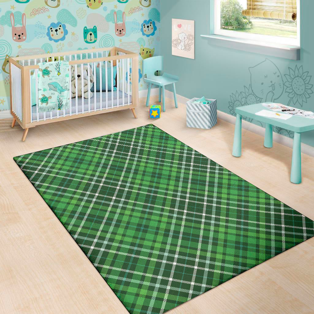 Irish Plaid Pattern Print Area Rug