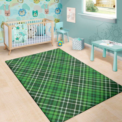 Irish Plaid Pattern Print Area Rug
