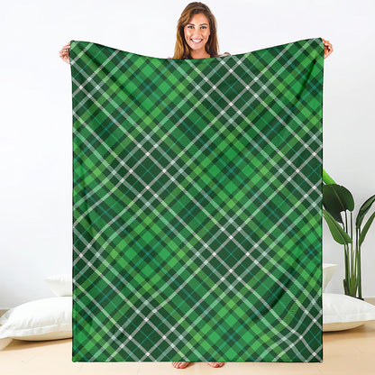 Irish Plaid Pattern Print Blanket