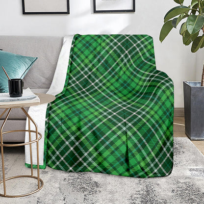 Irish Plaid Pattern Print Blanket
