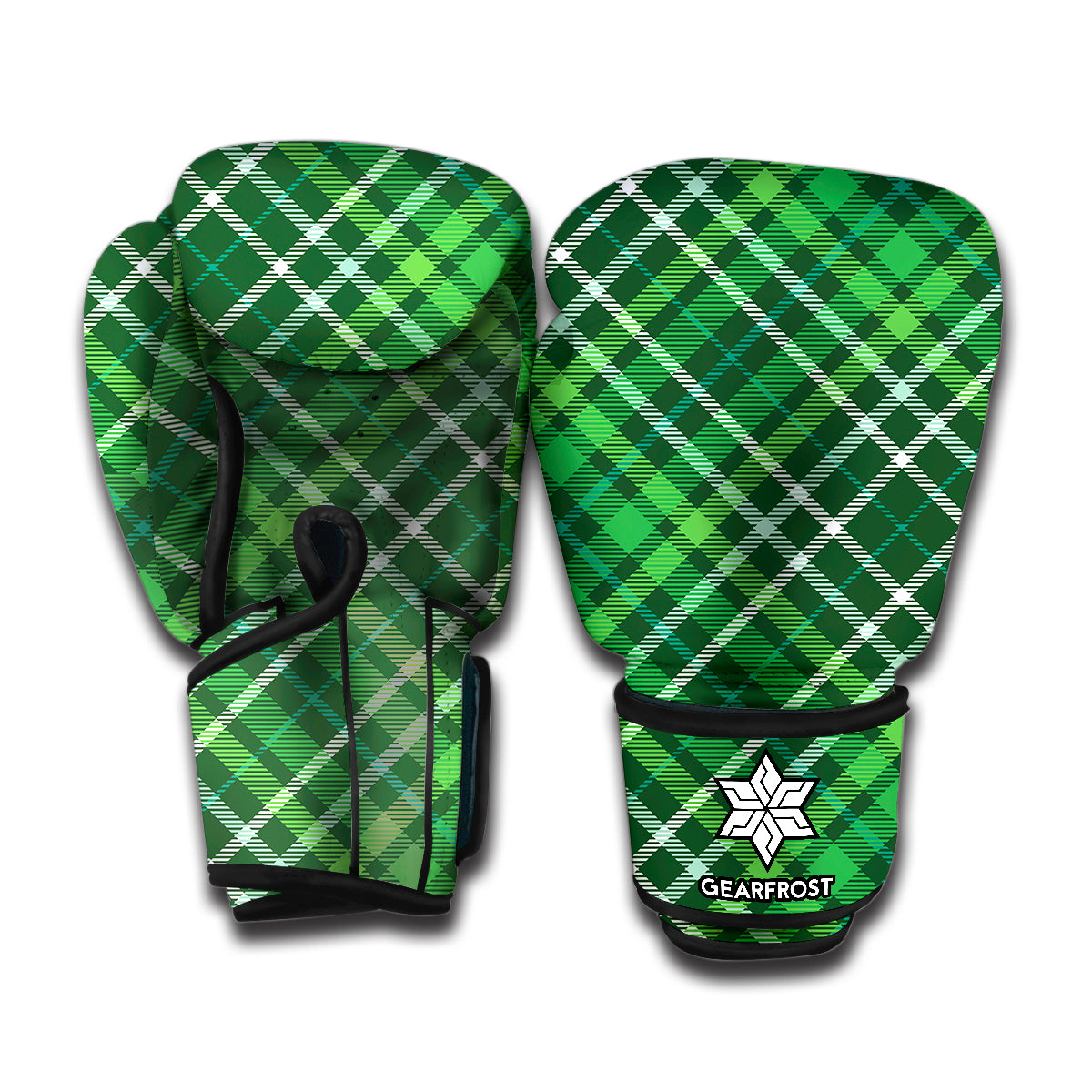 Irish Plaid Pattern Print Boxing Gloves