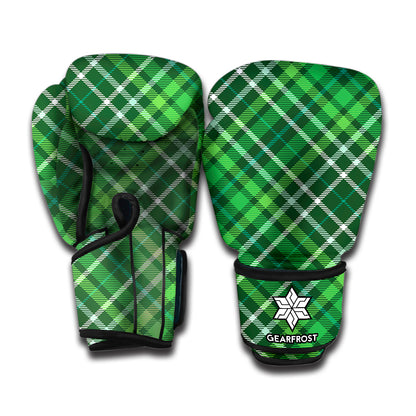 Irish Plaid Pattern Print Boxing Gloves
