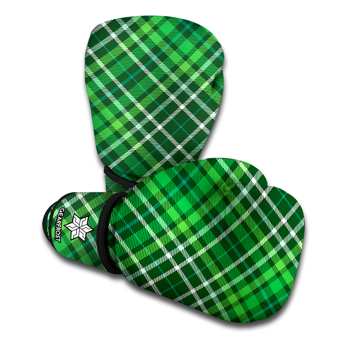 Irish Plaid Pattern Print Boxing Gloves