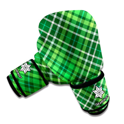 Irish Plaid Pattern Print Boxing Gloves