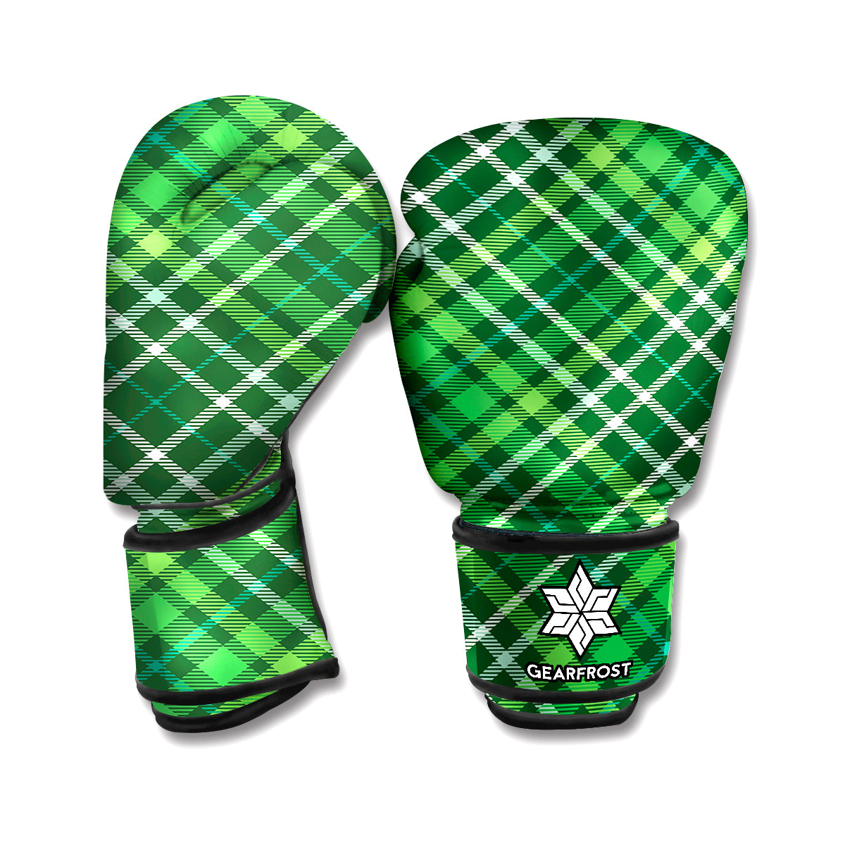 Irish Plaid Pattern Print Boxing Gloves