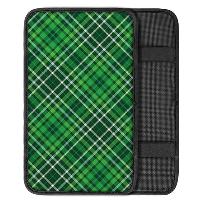 Irish Plaid Pattern Print Car Center Console Cover