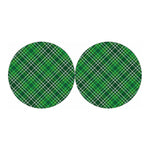 Irish Plaid Pattern Print Car Coasters