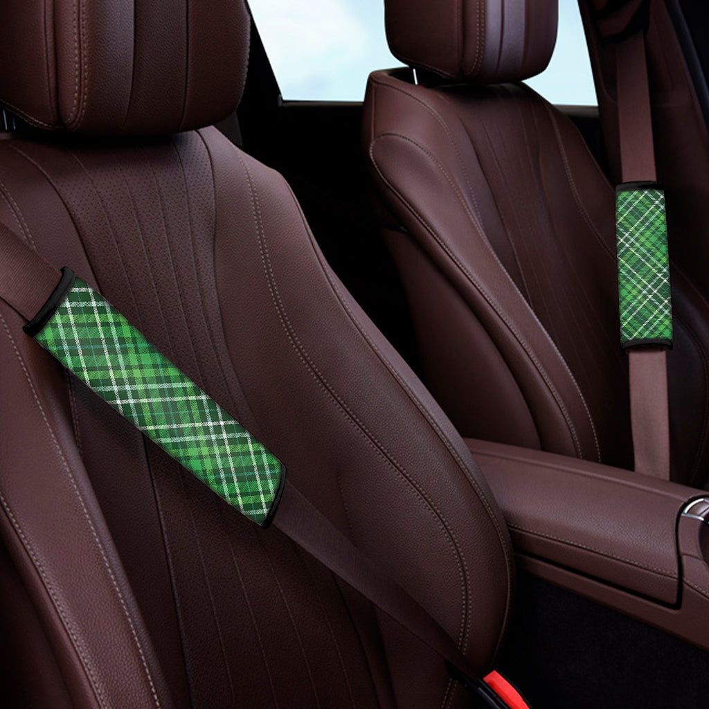 Irish Plaid Pattern Print Car Seat Belt Covers