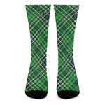 Irish Plaid Pattern Print Crew Socks