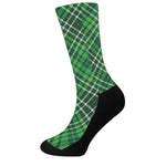 Irish Plaid Pattern Print Crew Socks