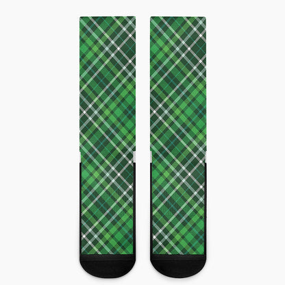 Irish Plaid Pattern Print Crew Socks