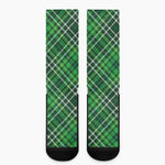 Irish Plaid Pattern Print Crew Socks