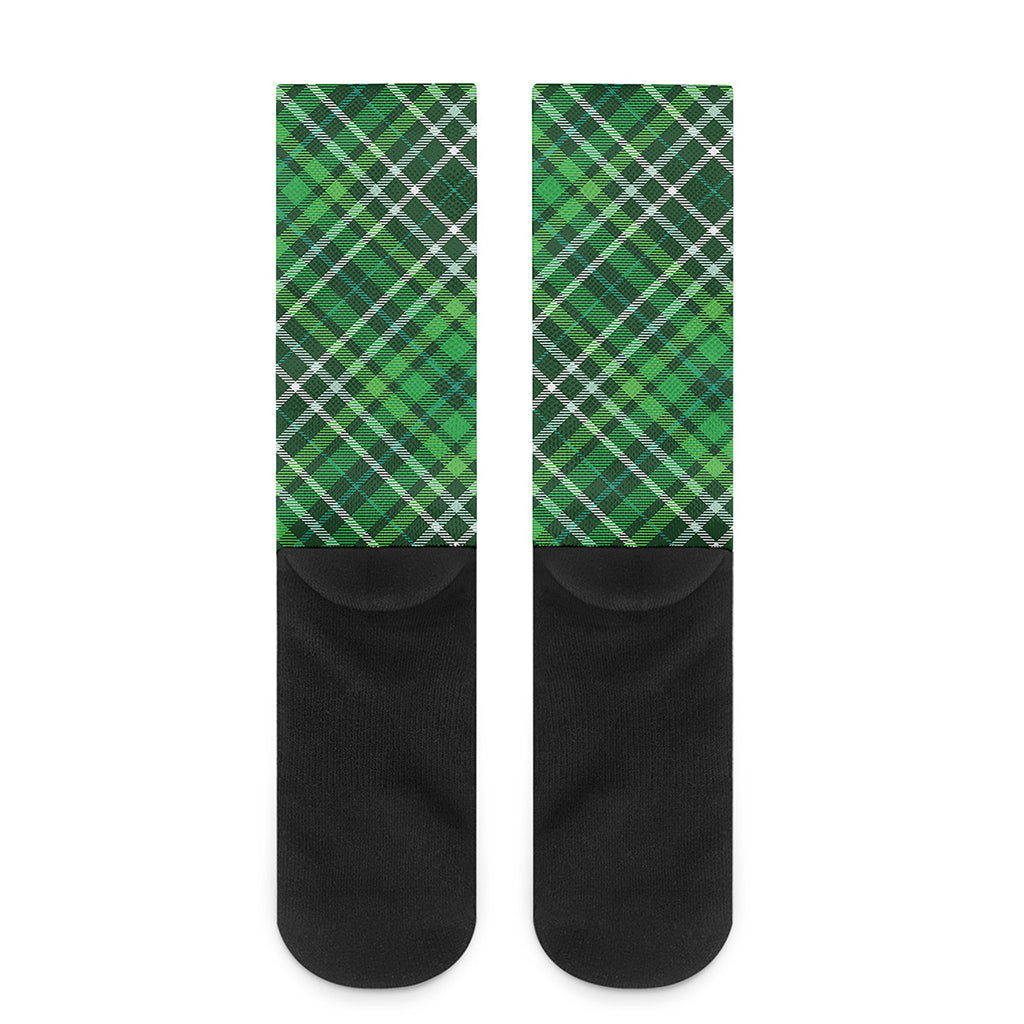 Irish Plaid Pattern Print Crew Socks